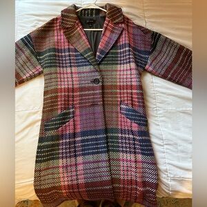 Halogen Plaid Tweed Coat XS/S